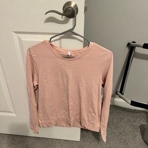 Athleta In Motion Seamless Long Sleeve T-Shirt Size Large Pink Color